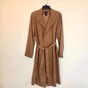 Kenneth Cole Ultra Suede Trench Coat, Camel Color, MED